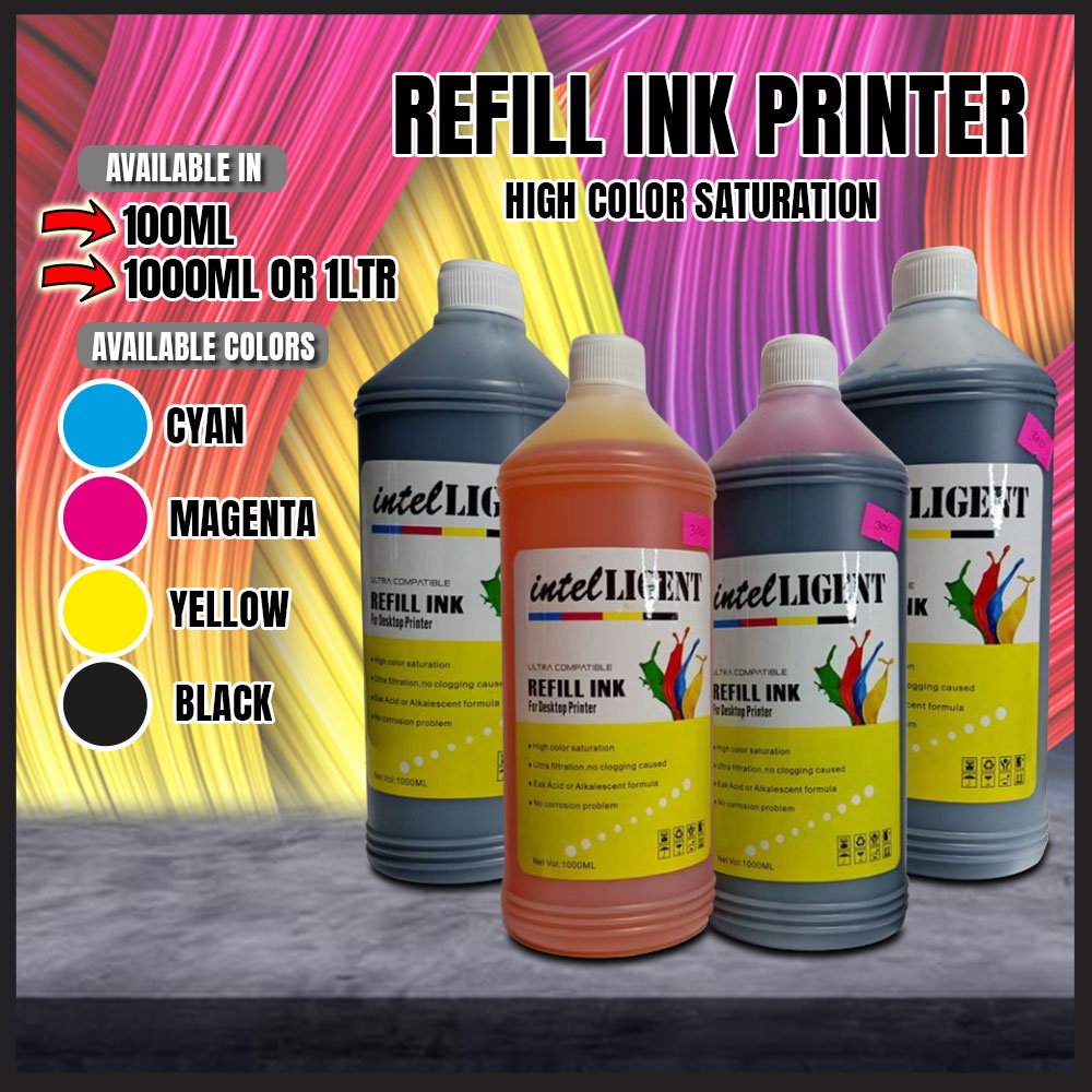 Refill Ink Printer 1000ml 1 Liter Universal High Color Saturation