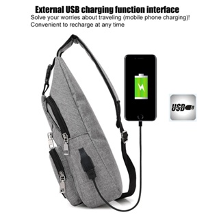 NEWMale Shoulder Bags USB Charging Crossbody Bags Men Anti Theft Chest Bag School Summer Short Trip #6
