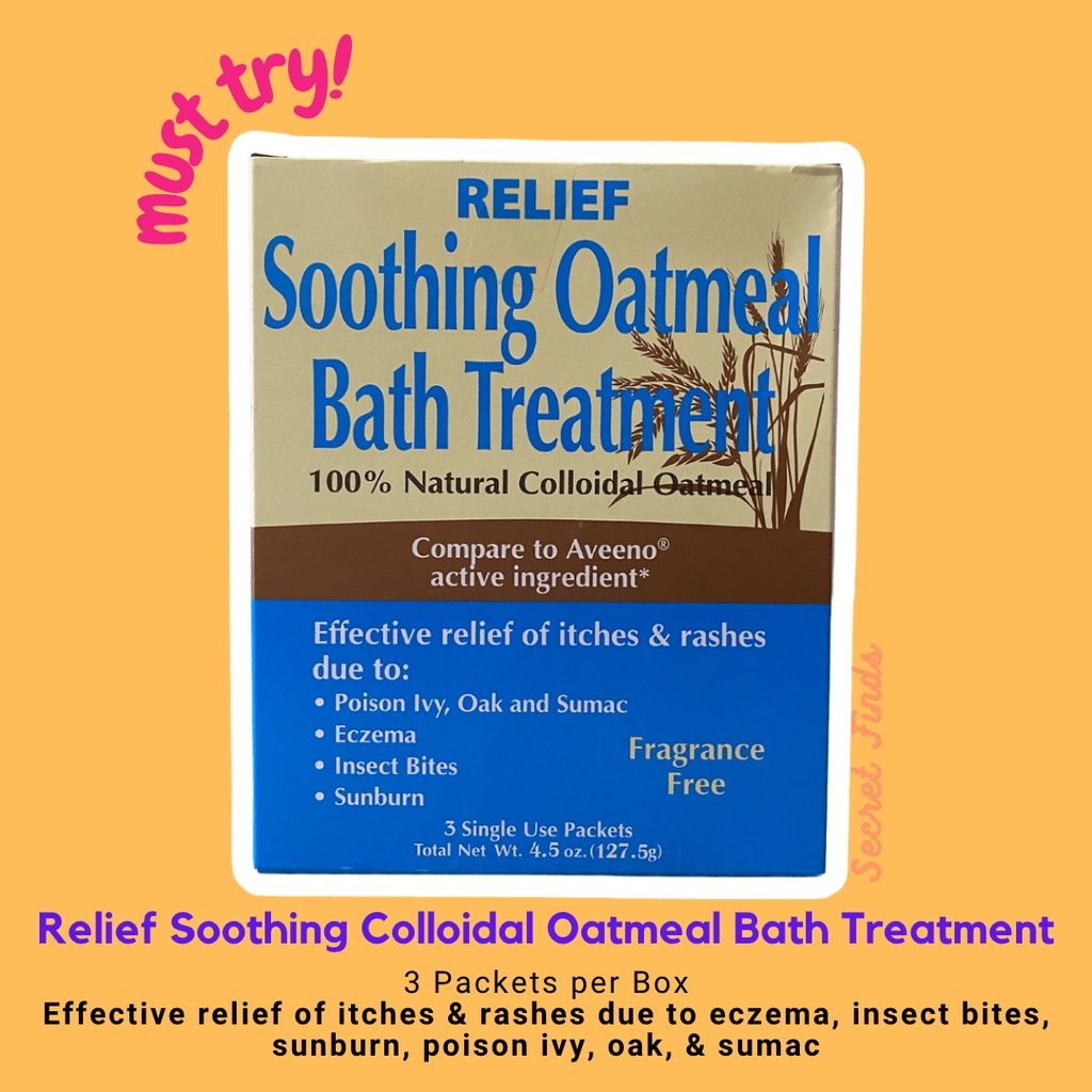 Relief Soothing Colloidal Oatmeal Bath Treatment (3 Packets per Box