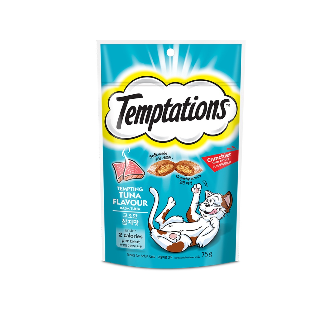 TEMPTATIONS Cat Treats (3-Pack), 75g. Treats for Cats in Tempting Tuna Flavor #9
