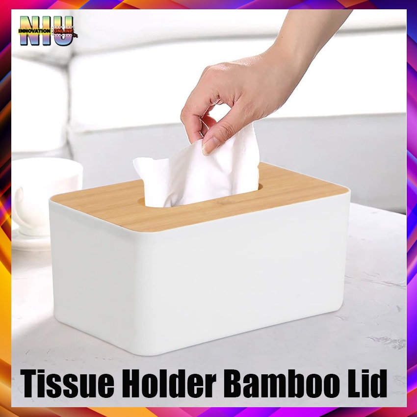 Bamboo Tissue Box 21x13x9.5cm Bamboo Tissue Holder Minimalist Wooden ...