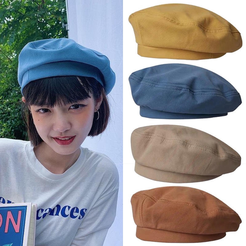 【Featured】 Men & Women Fashion Warm Cotton French Beret / Vintage Solid Colours Beret / Ladies