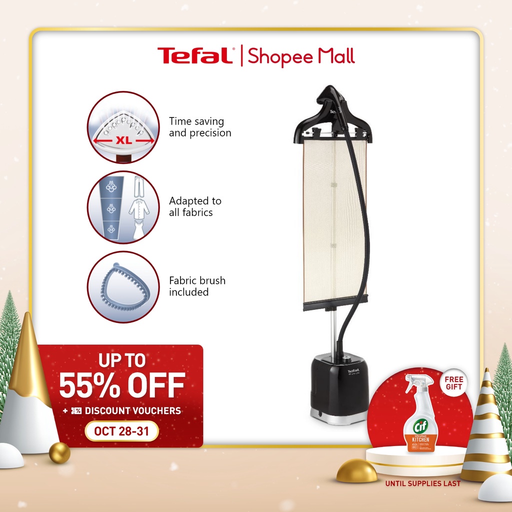 TEFAL Prostyle Garment Steamer IT3440 W/ Patented Press & Steam Screen,Fast 45 Sec Heat Up,1.5L