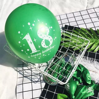 ㍿◊ALISONDZ 10PCS Balloons Adult Party Supplies 18th Happy Birthday Gold 12inch 18 Years Old Printed #4