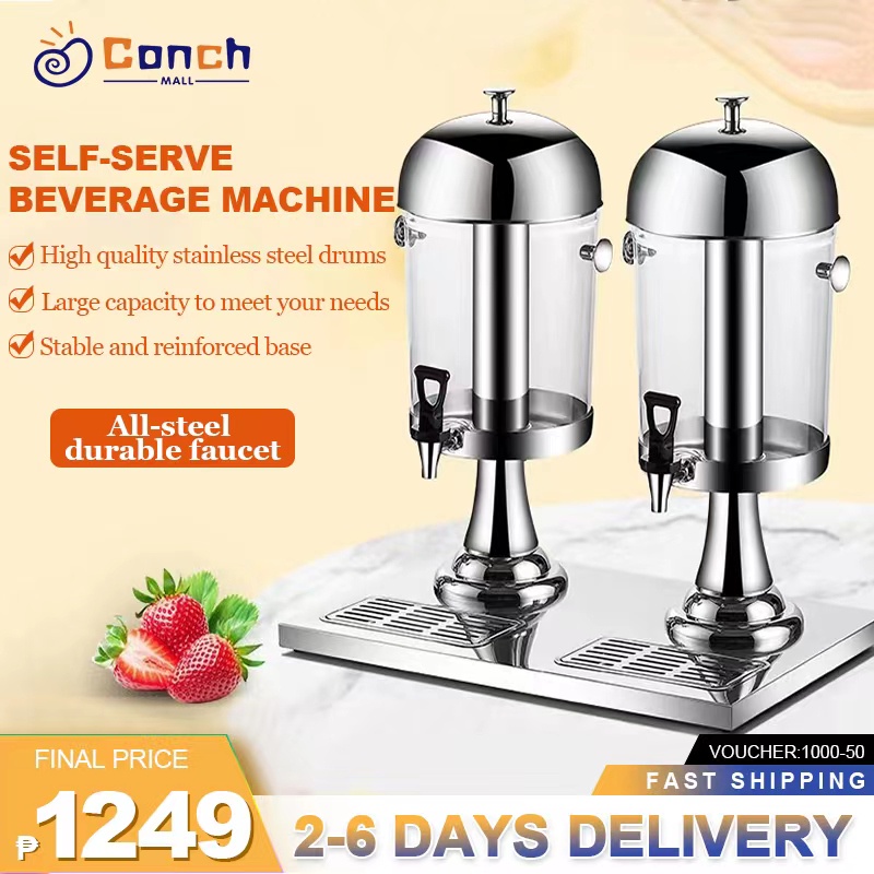 8L Stainless Steel Juice Dispenser with Stand Single Juice Dispenser