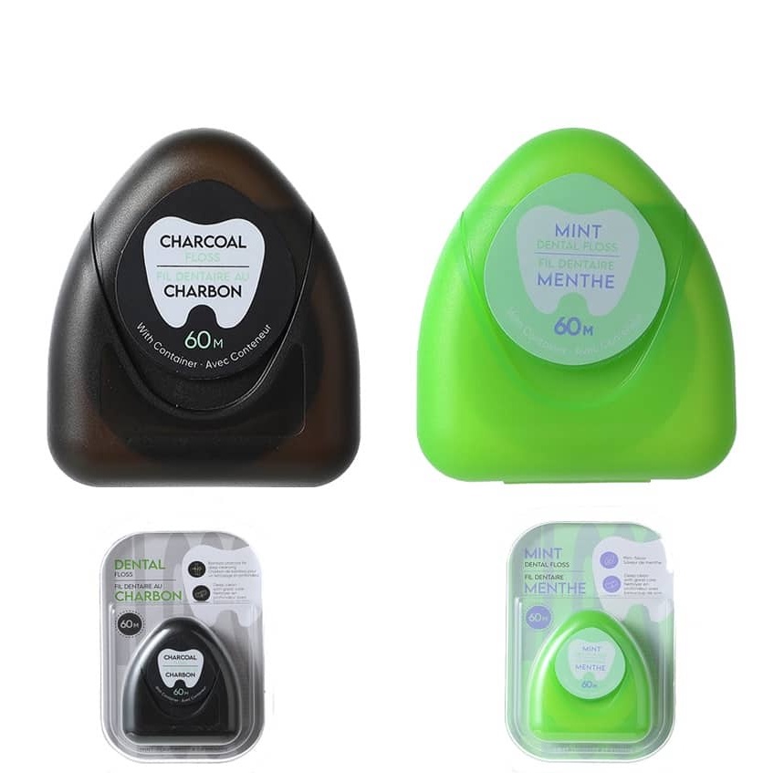Deep Clean MintFlavored or BAMBOO CHARCOAL Dental Floss (60m) by
