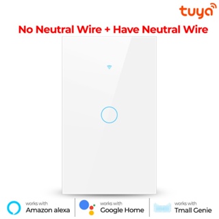 Tuya 1/2/3/4 gang WiFi+RF433MHZ Smart Touch Switch Home Light Wall Button for Alexa and Google home #1