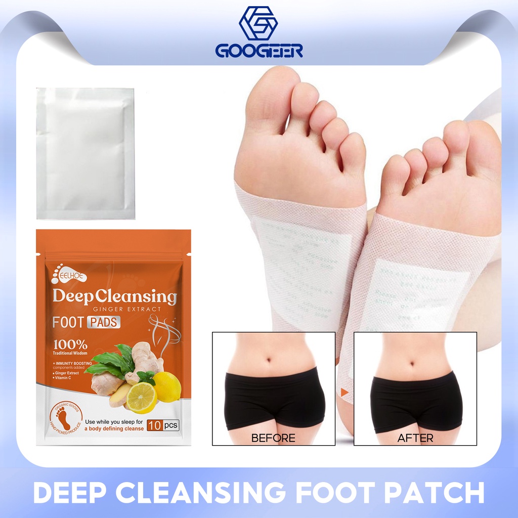 EELHOE Ginger Detox Foot Patches Relieve Physical Mental Pressure Foot