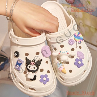 Cute Kuromi series/jibbitz Set（Excluding shoes）/Crocs Jibbitz Charms/Birthday present/slippers sandals decoration、Detachable Accessories