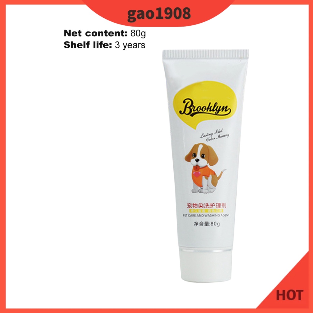 [TERLARIS]80g Semi Permanent Pet Dye Cream High Pigmented Colorful Dog Hair Bright Coloring Dyestuff Pigment Supplies for Home #7
