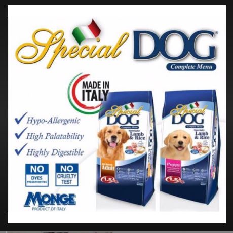COD in stock.Monge Special Dog ADULT 9 KG / 20 LBS Complete Menu All Breed Adult Dog Food Lamb and R #5