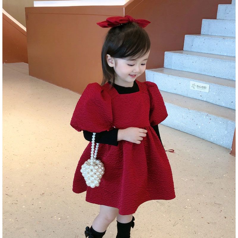Dress For Kids Girl CNY Children Clothing Girls Two-Piece Long-Sleeved ...