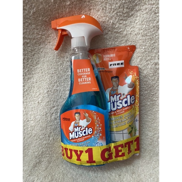 Mr. Muscle Glass and MultiSurface Cleaner 500ml with Free 250ml Refill Shopee Philippines