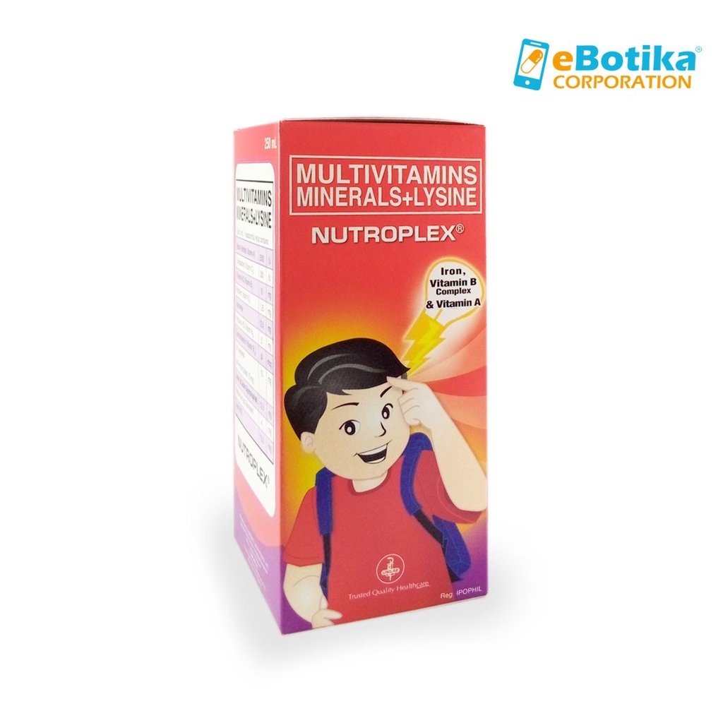 Nutroplex (Multivitamins Minerals + Lysine) 250ml Shopee Philippines