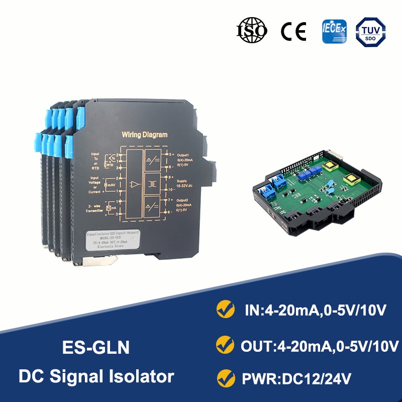 Ultrathin DC Analog Signal Isolator Multiinput Multioutput 010V 4