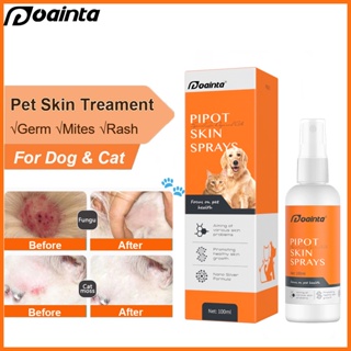 【Promotion】Puainta Pet Anti fungal Spray Pet Skin Treatment for dogs Cat Dog Skin Disease Treatment for Tick and Flea 100ML