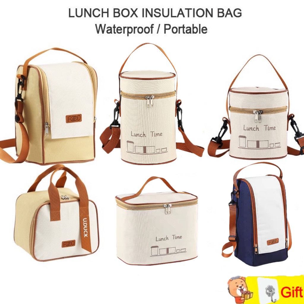 Japanese Thermal Lunch Box Insulated Lunch Bag Picnic Food Container
