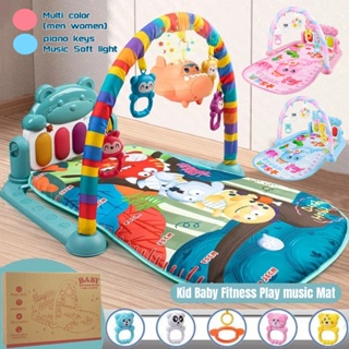 Baby Music Rack Play Mat with Piano Keyboard Early Education Gym Crawling Game Pad Toy