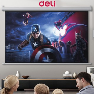 Deli 100' Projection Screen Folding Portable Simple Soft Screen Projector Movie Screen 50492