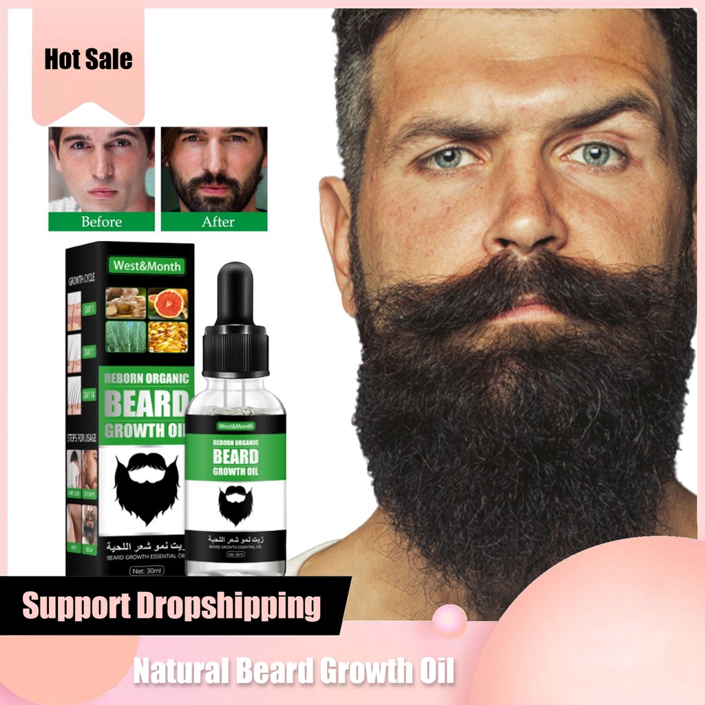 Beard Growth Oil Natural Men Facial Nutrition Beard Bushy Growth