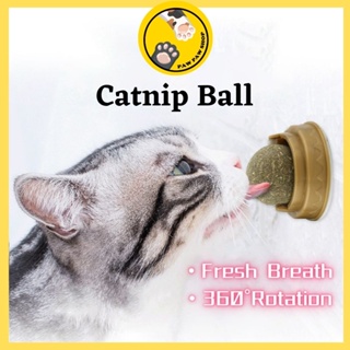 Cat Mint Ball Catnip Cat Wall Stick-on Ball Toy Treats Healthy Natural Removes Hair Balls Pet Snack