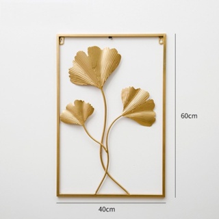 ProGear | Nordic Modern Design Golden Metal Wall Decor with Frame 60x40cm #8