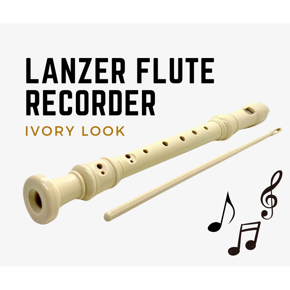 LANZER High Quality Flute Recorder Musical Instruments for kids ( Ivory