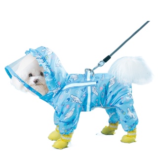 Raincoats Pet Clothing Dogs Four Feet Dog Clothes Costume Water Proof Small French Bulldog Print Cut