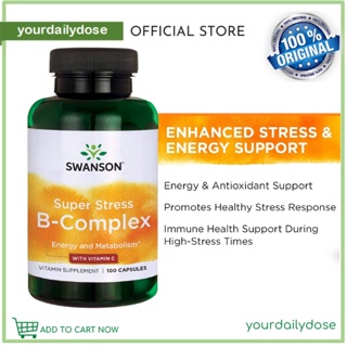 Swanson Vitamin B-Complex w/Vitamin C - Natural Supplement 100 capsule