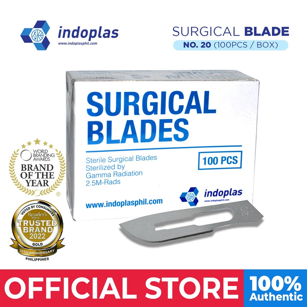Indoplas Surgical Blades No.20 (Box of 100) Shopee Philippines