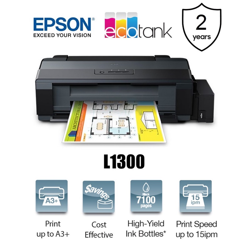 Epson L1300 A3 Ink Tank Printer Brandnew On Demand Inkjet Piezoelectric Shopee Philippines 8827