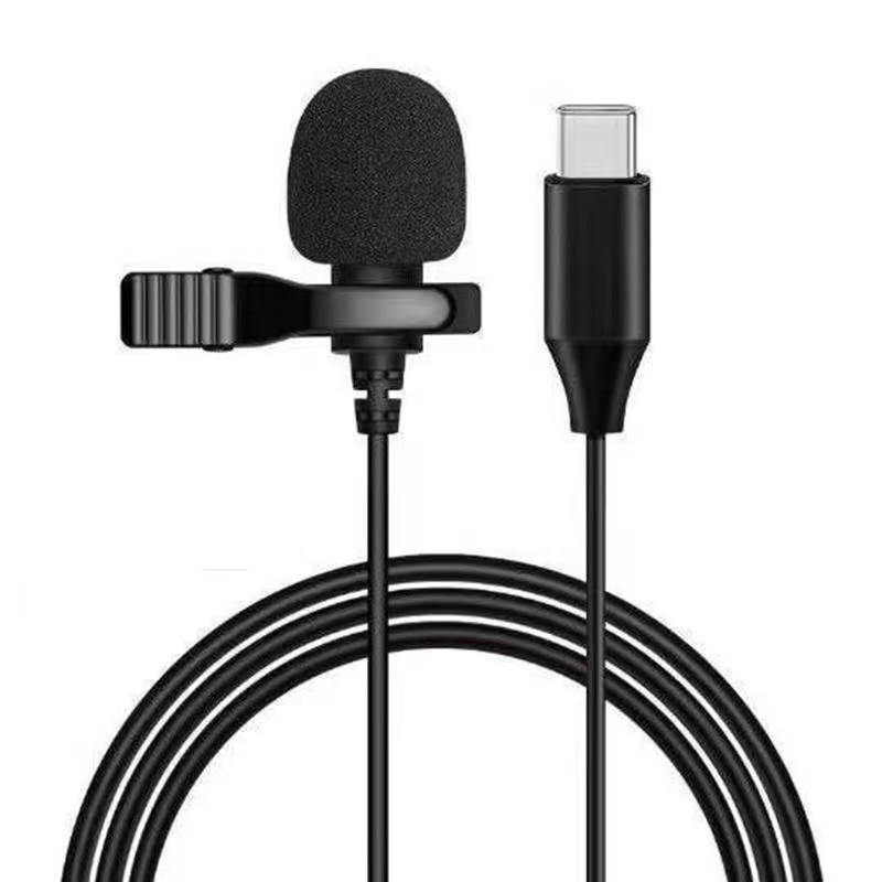 Lavalier Cell Phone Microphone Mini Recording Handheld Type C