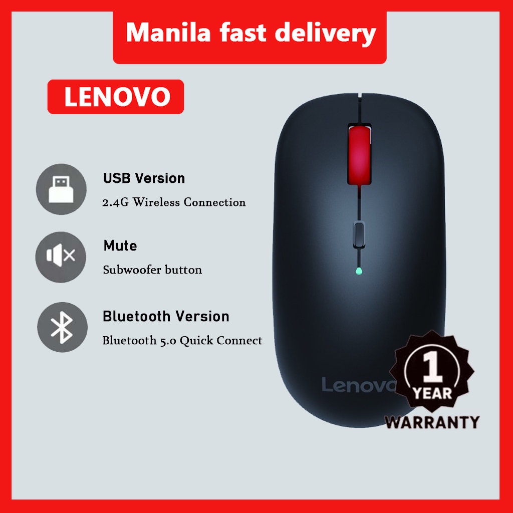 Lenovo M25 Wireless Bluetooth Mouse USB mute Mouse for laptop Office
