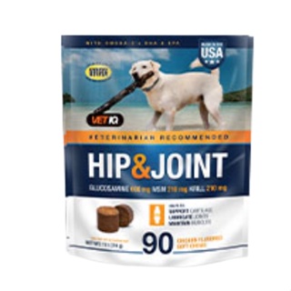 ﹍VETIQ Hip and Joint Supplement for Dogs 90 Soft Chews, Chicken Flavor 11.1 oz / 314 g