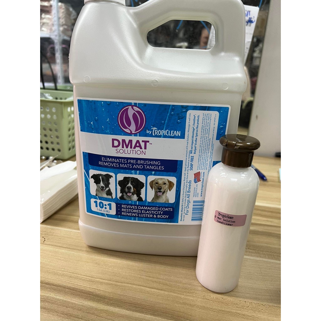 TropiClean D MAT SOLUTION CONDITIONER 200ml from gallon removes mats