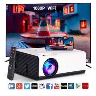 Projector Android 9.0 LCD 1080P HD Dual 5GWIFI with Bluetooth Home Theater Projector Phone