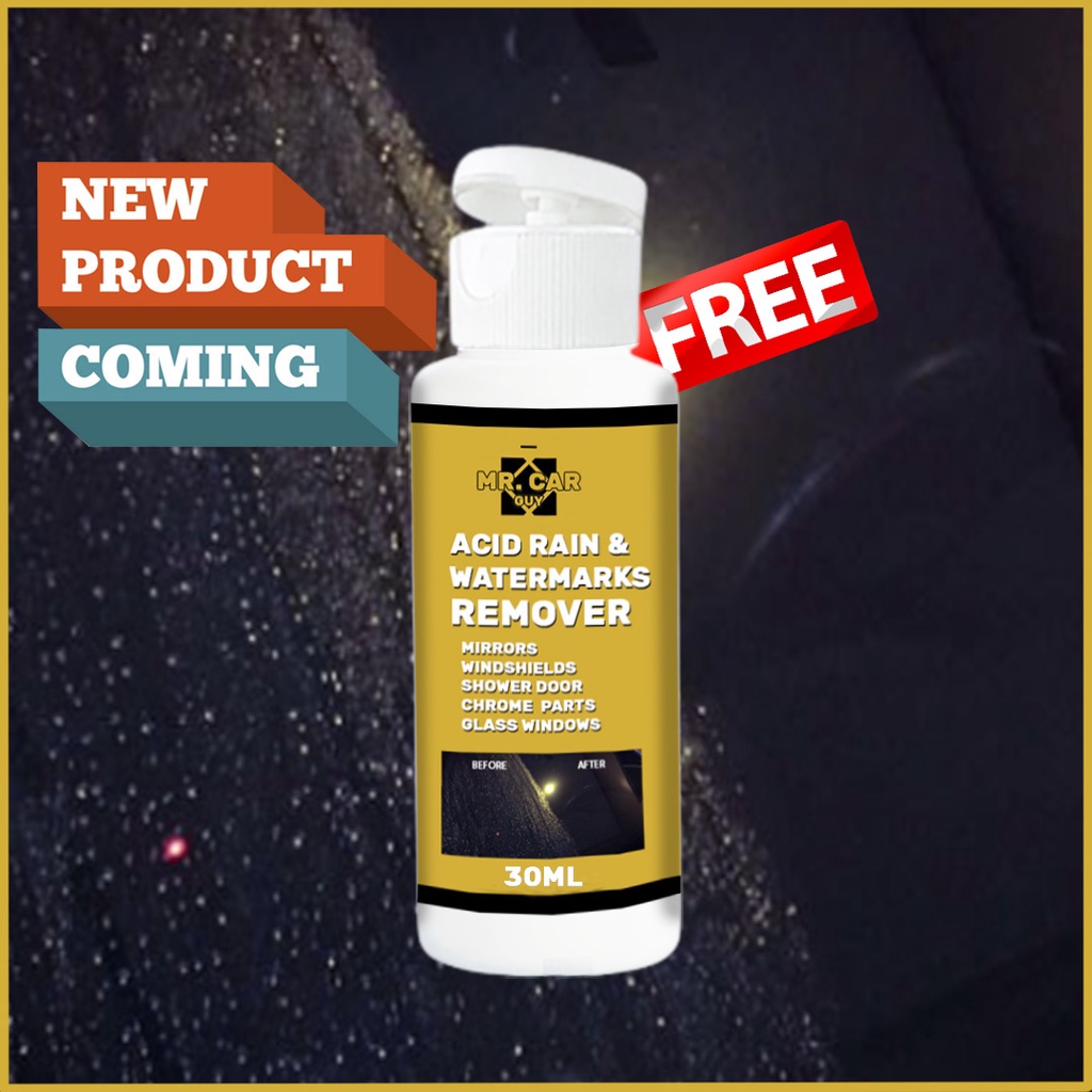 FREE Mr.CAR GUY Acid Rain & Watermarks Remover Genuine 30ml Windshields