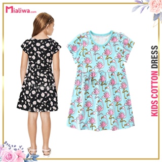 Kids Cotton Dress For Girls 1-8 Yrs Old, Casual Stylish Outfit Fashion Sexy Tops Birthday Girl Dress #7