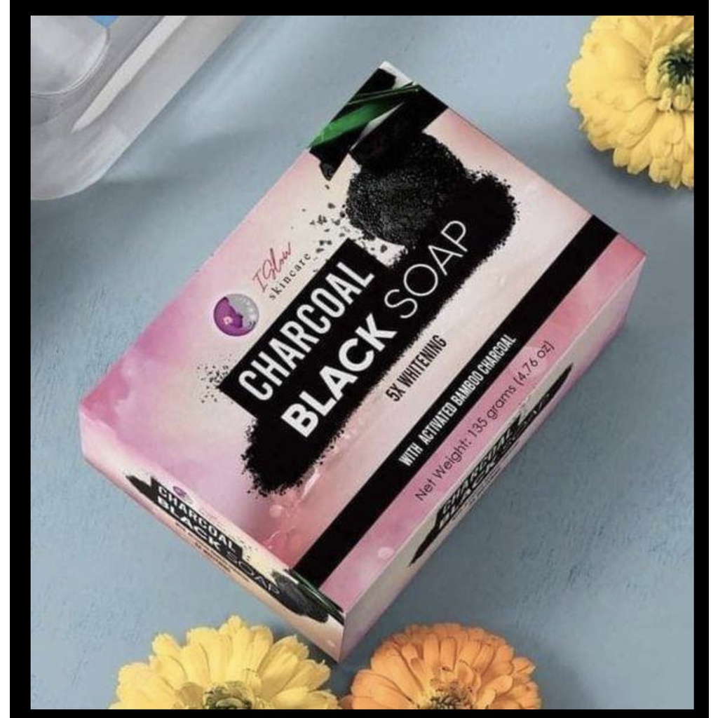 Korean Iglow Black Charcoal Soap Whitening Heal Skin Problems Organic