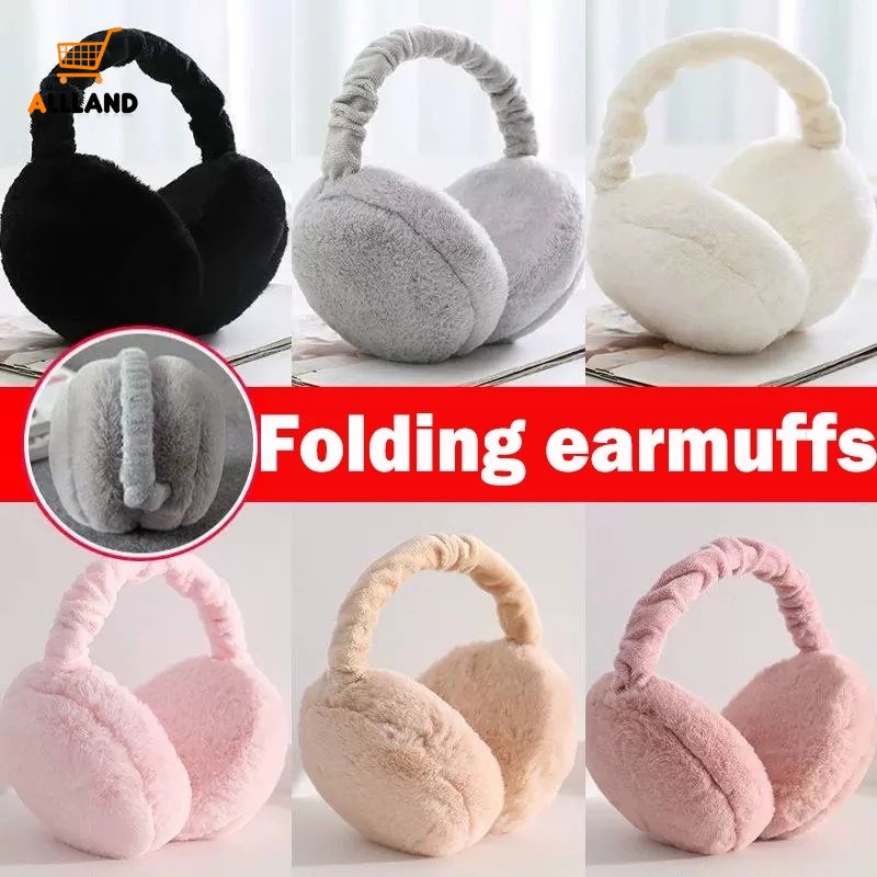 Classic Simple Solid Color Winter Plush Foldable Earmuff/ High-quality ...