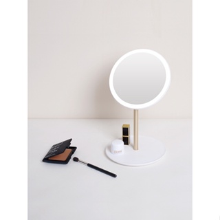 MUID makeup mirror portable folding led table top with lamp dressing travel charging home female gif #3