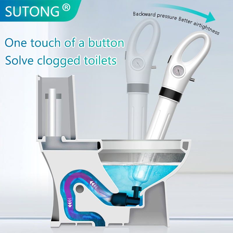 Toilet Cleaner Drain Declogger Air Plunger High Pressure Toilet Plunger