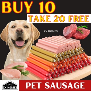 ZX HOMES 15g Pet Sausage Cat Dog Food Treats Ham Training Reward Snacks Cat Sausage Pet Food