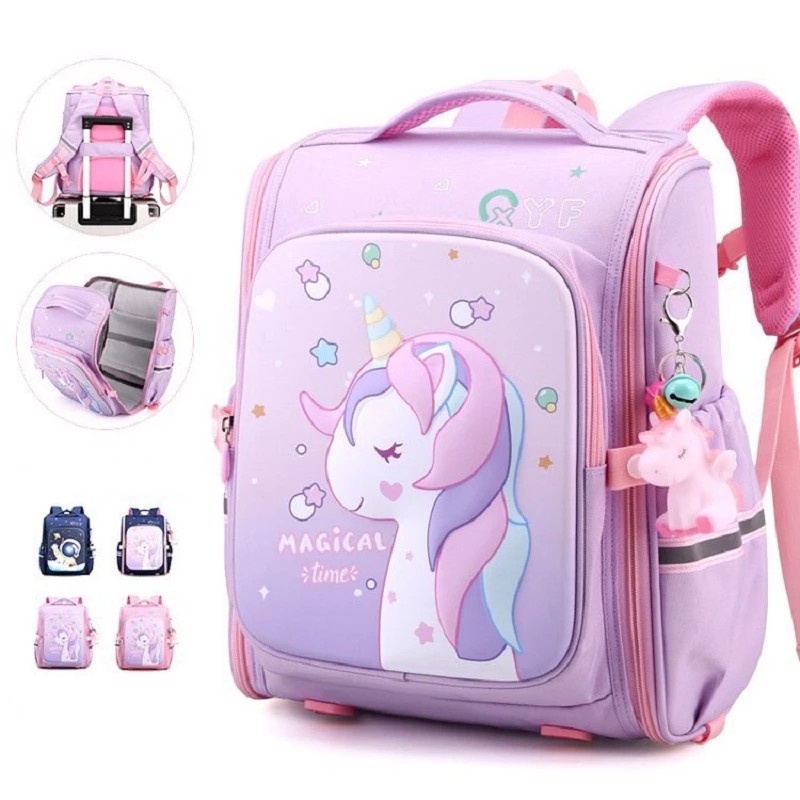2022 Girls Unicorn Schoolbags Cartoon School Backpack Kindergarten ...