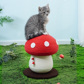 ✾❍▩Red mushroom cat climbing frame sisal simulation mushroom cat scratching column wear-resistant ca