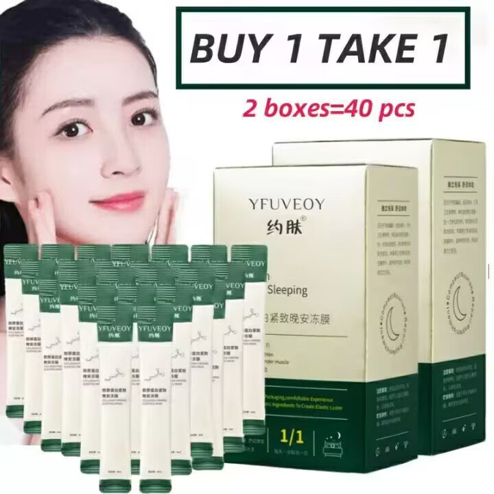 ( BUY 1 TAKE 1 ) 40PCS Collagen Jelly Sleeping Mask night Firming Mask Anti-wrinkle Moisturi #3