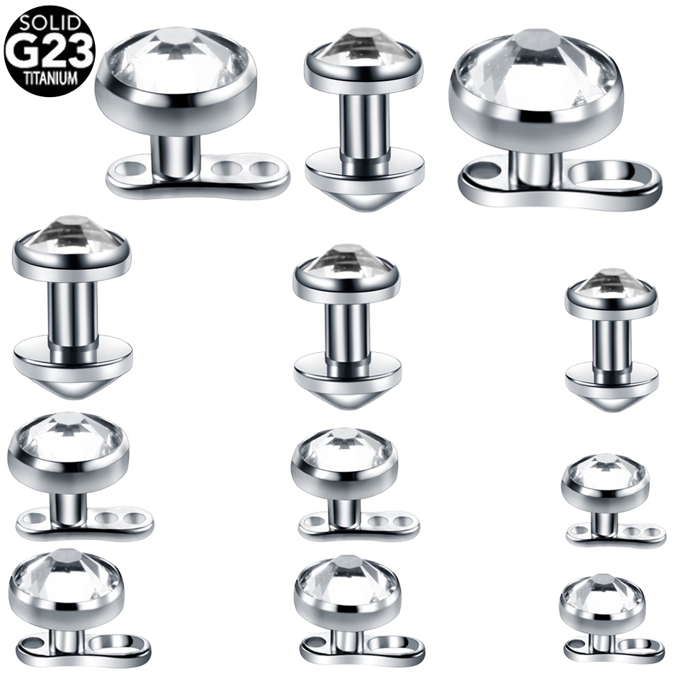 20Pcs Titanium Microdermal Piercings Skin Diver Surface Tragus Piercing