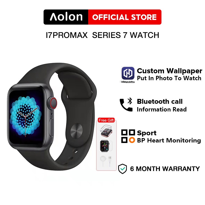Aolon i7 Pro MAX Smart Watch Waterproof Custom Wallpaper Heart Rate  Sphygmomanometer Call Fitness | Shopee Philippines
