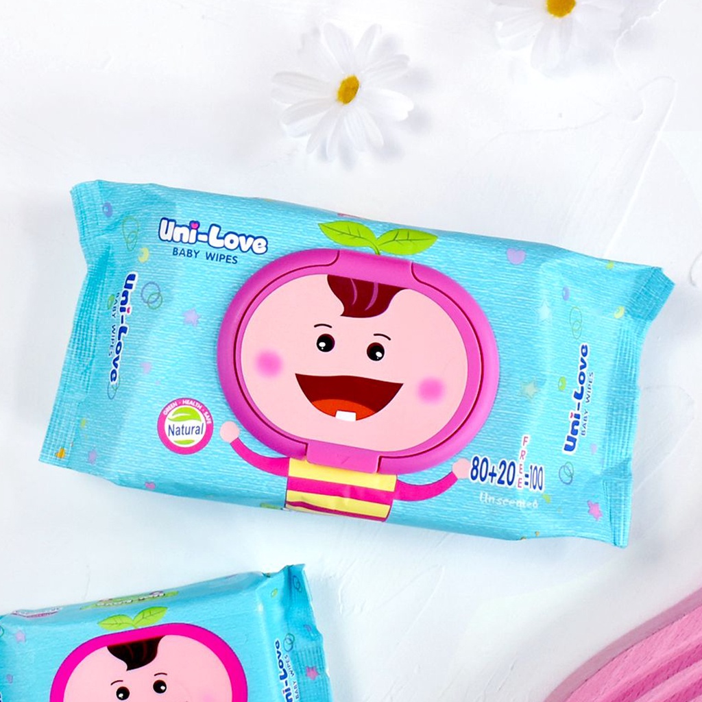 UniLove Unscented Baby Wipes 100's Pack of 6 - Hypoallergenic | 99% Water — view 2