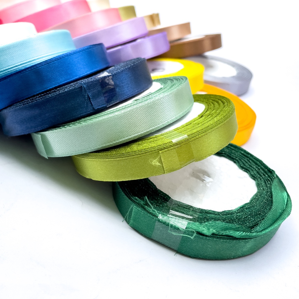 1/2 inch Satin Ribbon 12mm Single Faced Gift Wrapping Ribbons (25 yards